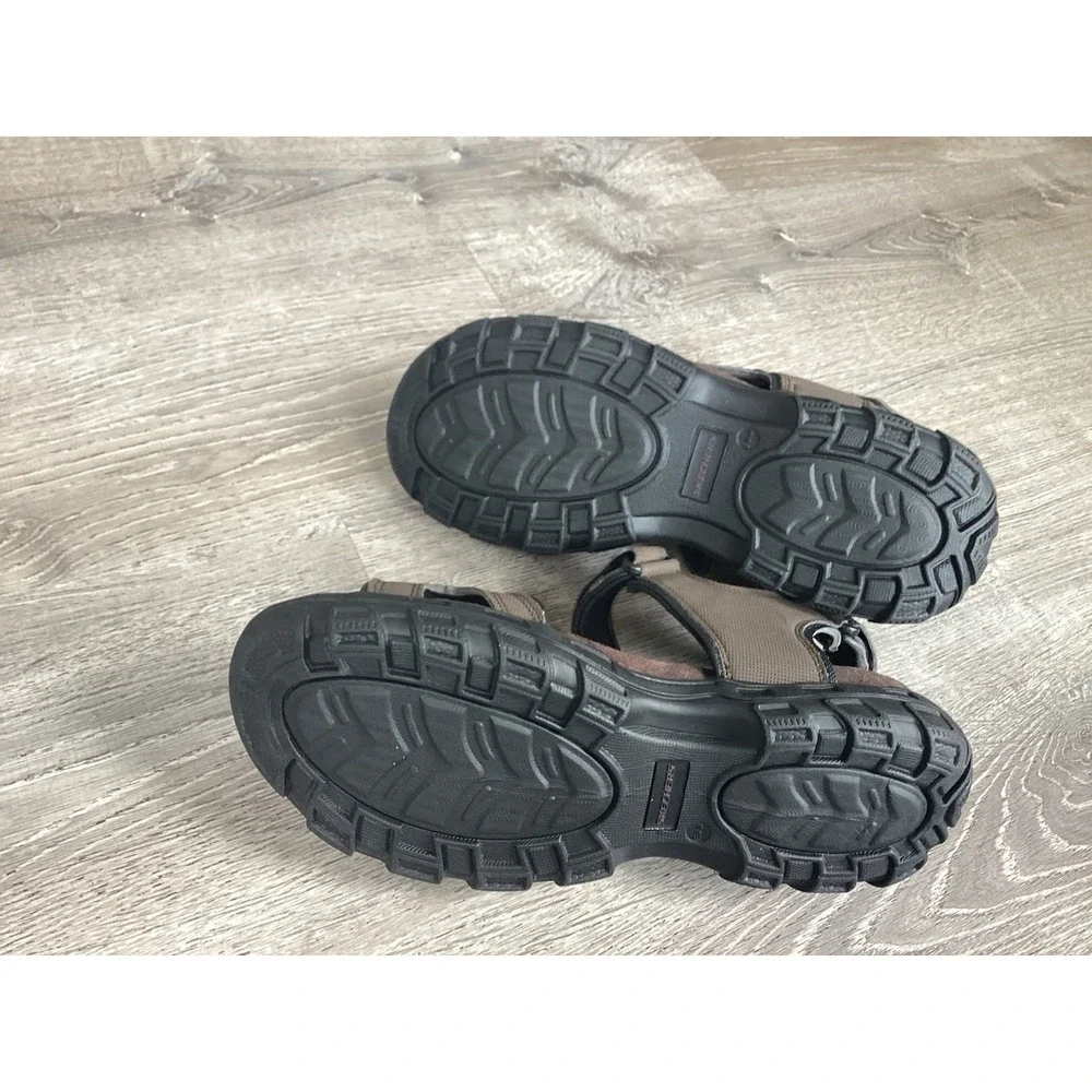 Skechers Relaxed Fit Brown Extra Wide Lightweight Shoes 64487EWW Men's Size 13